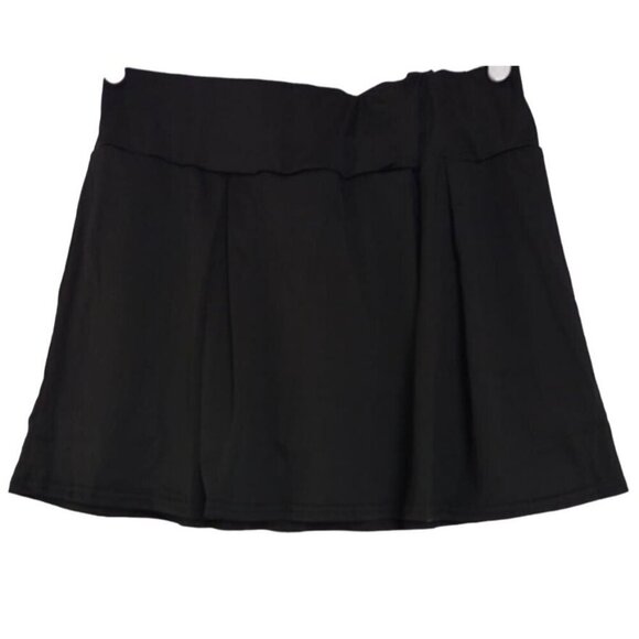 Black 3XL Skater Skirt With Built-In Shorts Elastic Waist, For Girls. - Picture 2 of 7